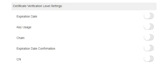 i-series-certificate-verification-level-settings