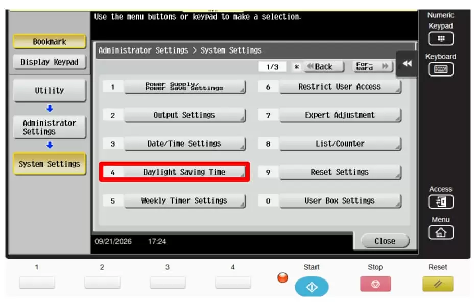 8-series-admin-mode-system-setting-dst